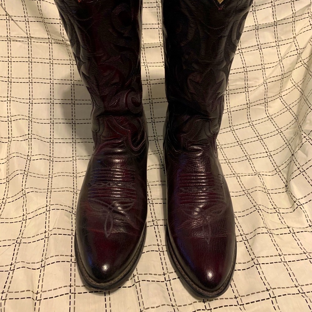 DAN POST MEN'S LEATHER COWBOY BOOTS - MEDIUM TOE